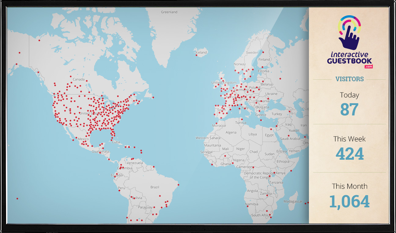 Interactive Guestbook Map View